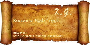Kucsera Györgyi névjegykártya